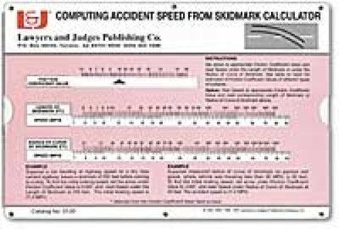 Computing Accident Speed from Skidmark Calculator - Lawyers & Judges Publishing Company, Inc.
