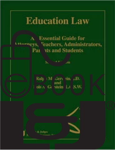 Education Law, Second Edition PDF eBook - Lawyers & Judges Publishing Company, Inc.